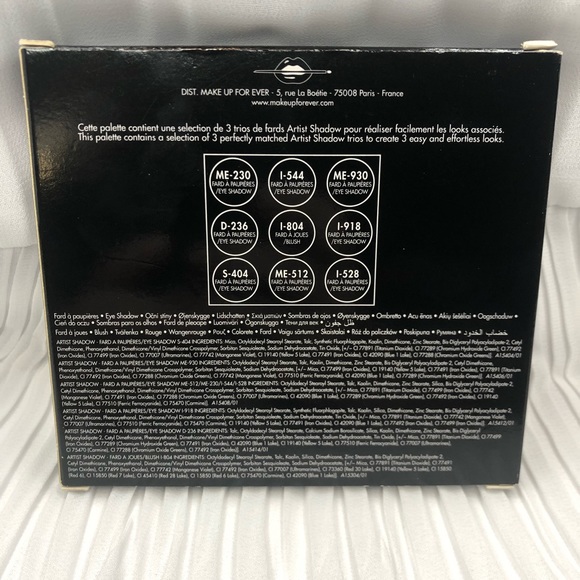 NIB- Make Up For Ever Professional Artist - Shadows 3 - Picture 3 of 10